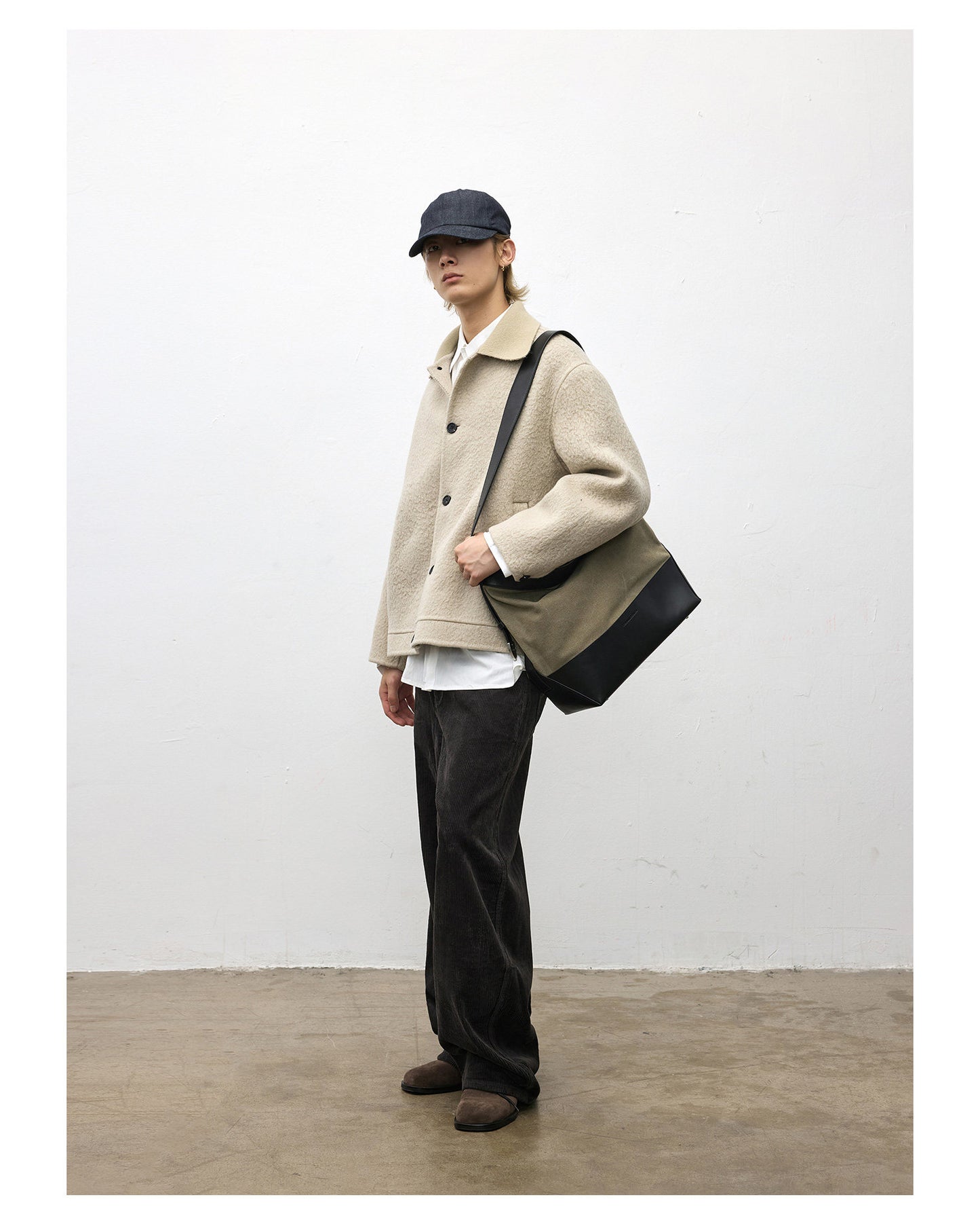 Simple Knit Collar Jacket