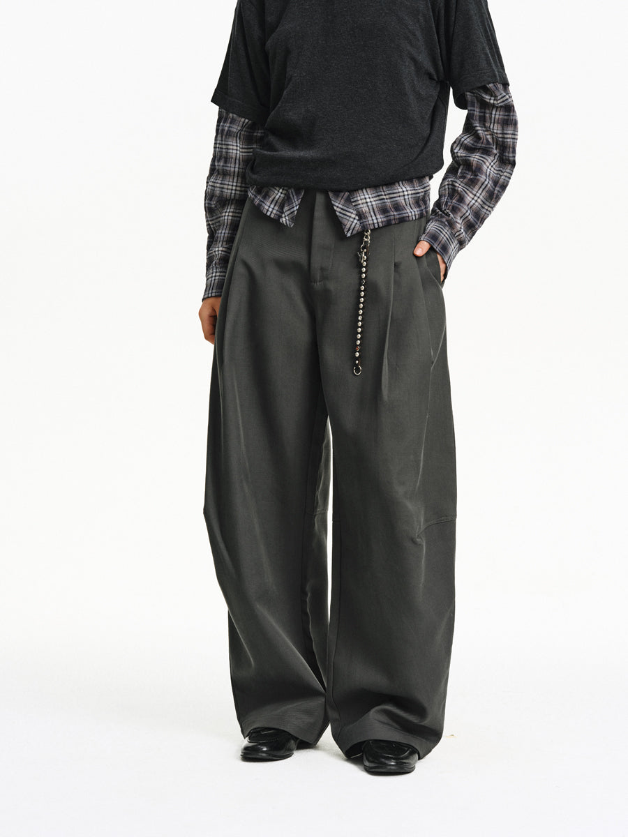 Cotton Blend Casual Pants