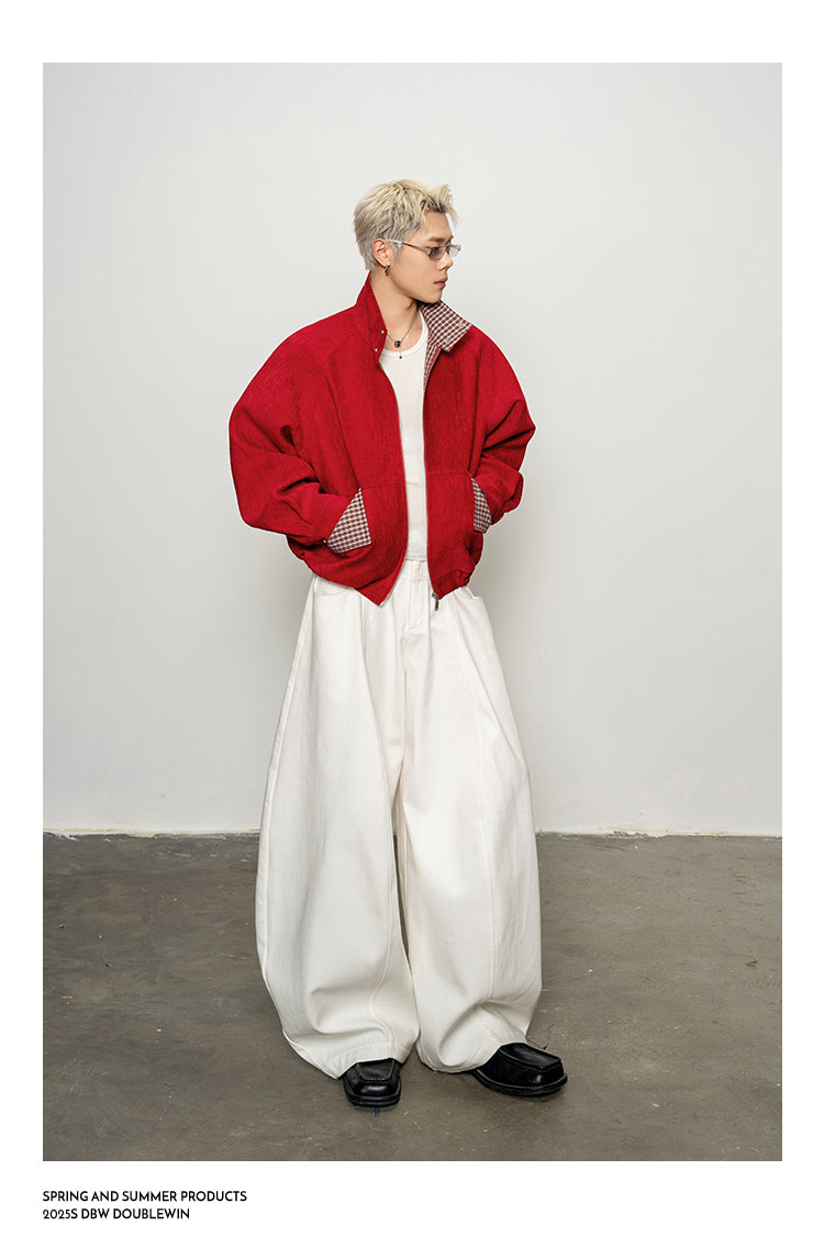 Glossy High-Color Wide Short Jacket