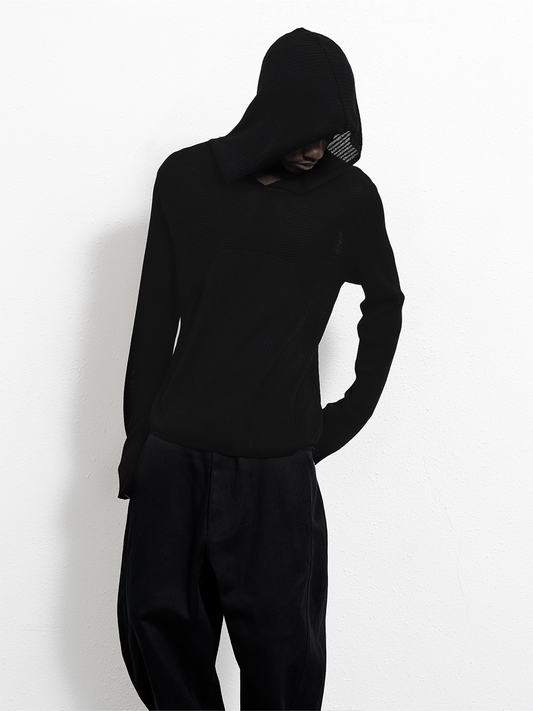 Sheer hooded sweatshirt