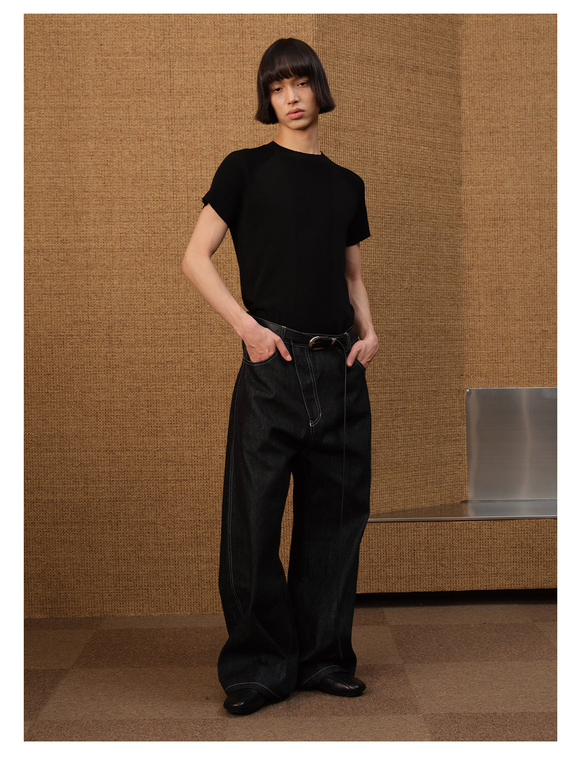 Ice Silk Fabric Knit Shirt