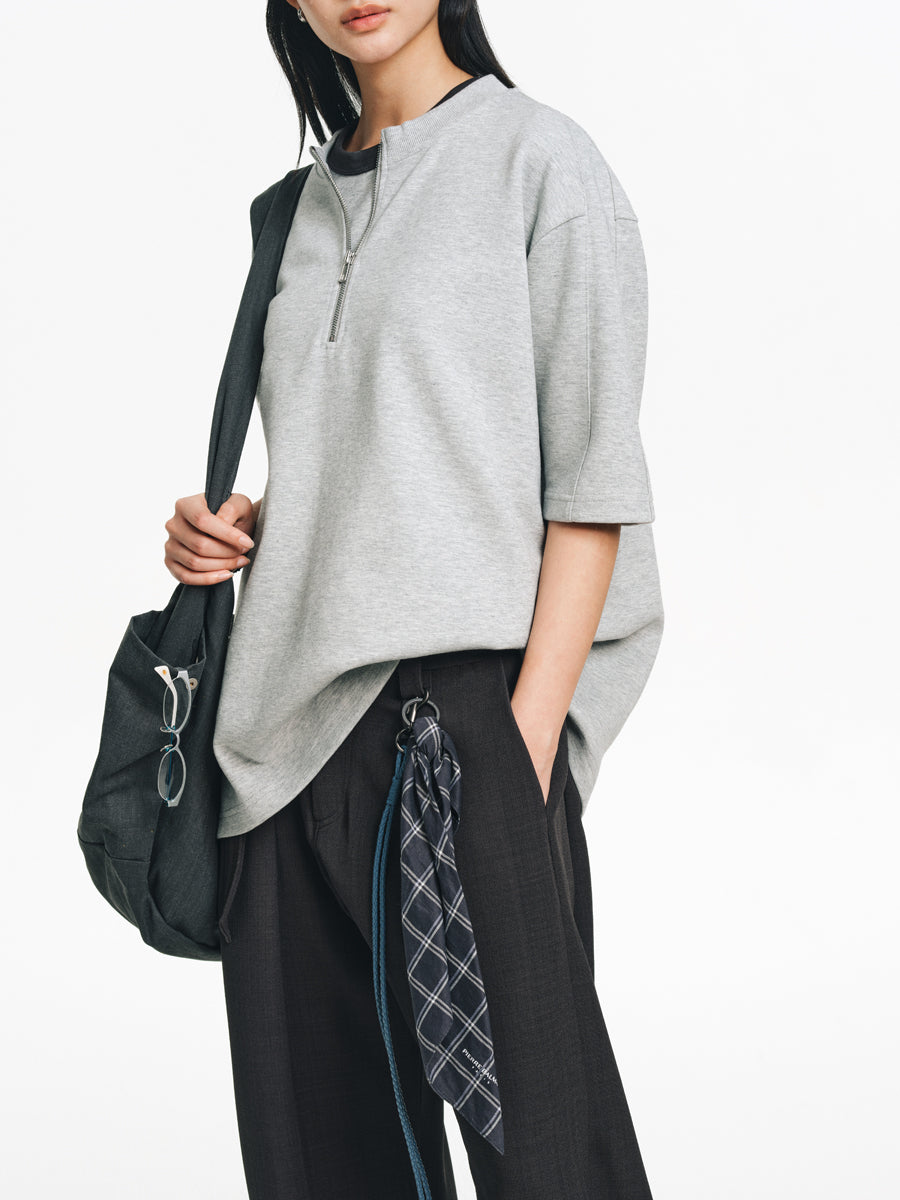 Air Layer Zipper T-Shirt