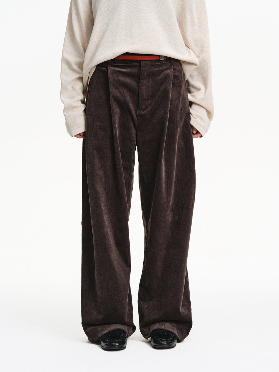 Double-Pleated Casual Pants