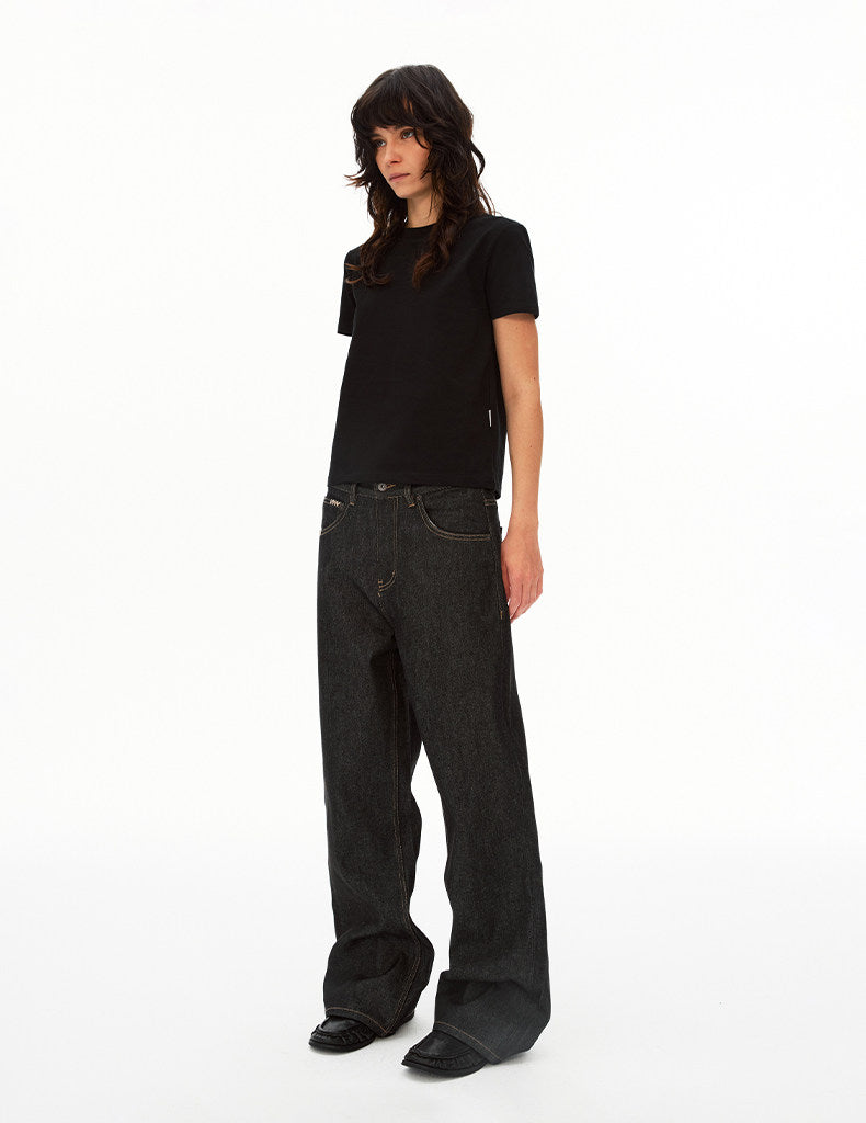 Premium Straight-Leg Raw Denim Pants