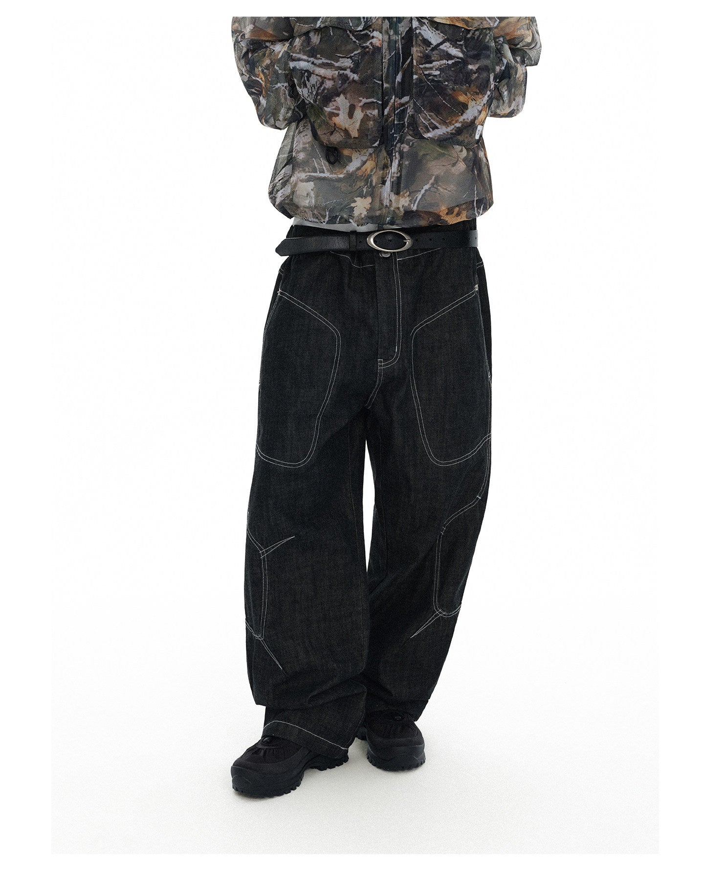 Sickle-Cut All-Season Denim Pants