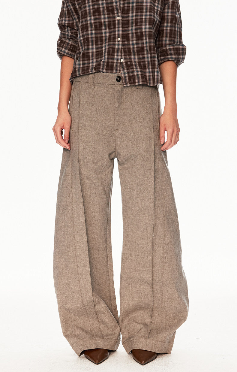 High-End Style 3D Pleated Casual Pants