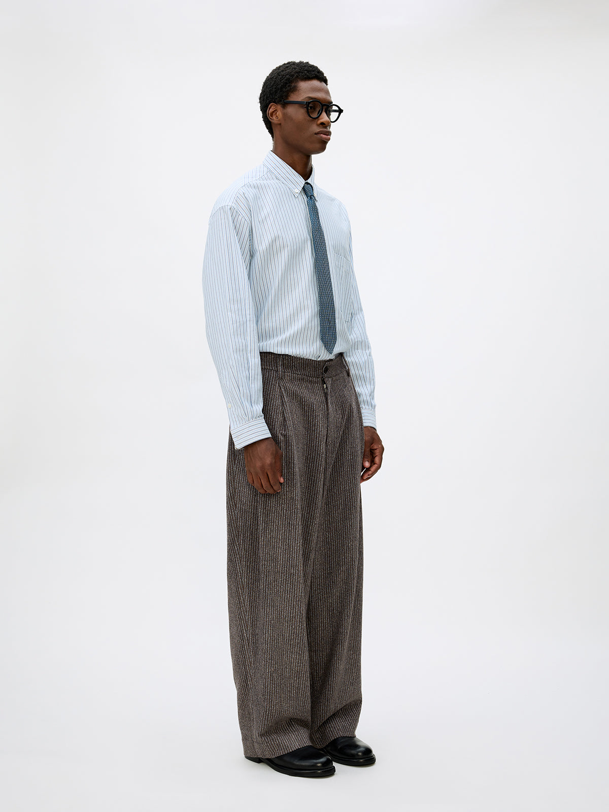 Loose Double-Pleated Casual Pants