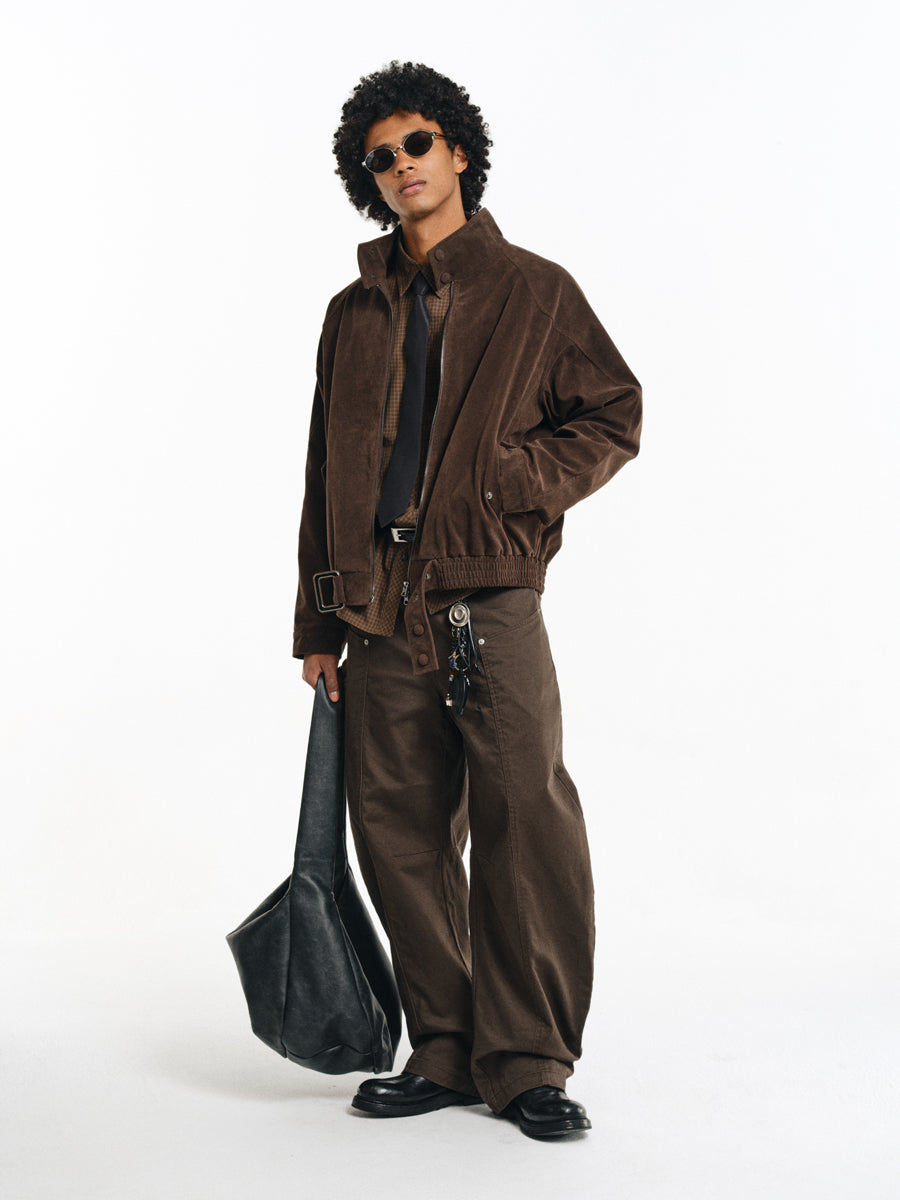 Suede Harrington Jacket