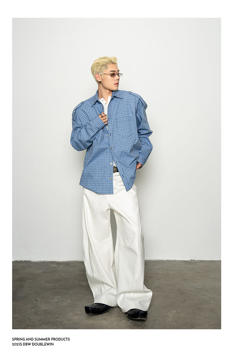 Retro 3D Check Shirt