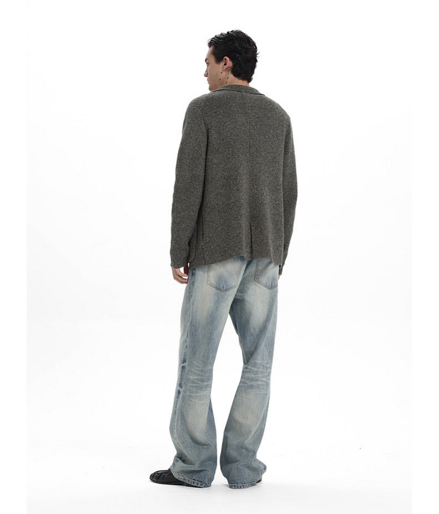Double-Breasted Casual Knit Jacket