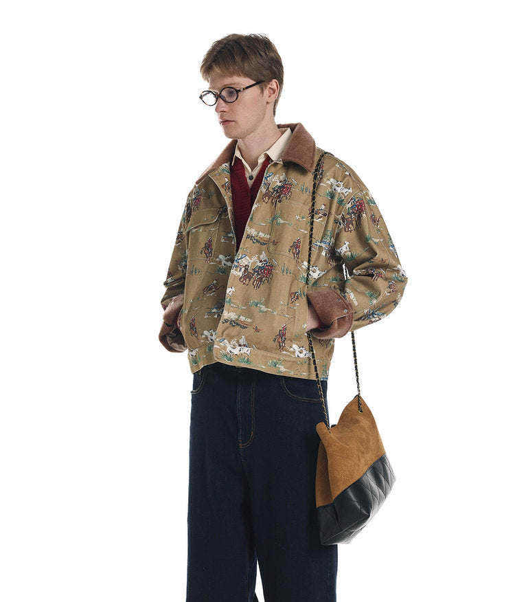 Vintage Horse Print Jacket