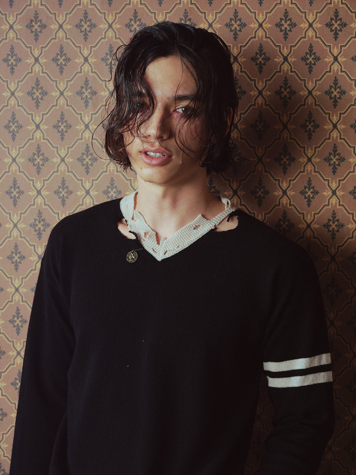 V-neck Pure Wool Sweater