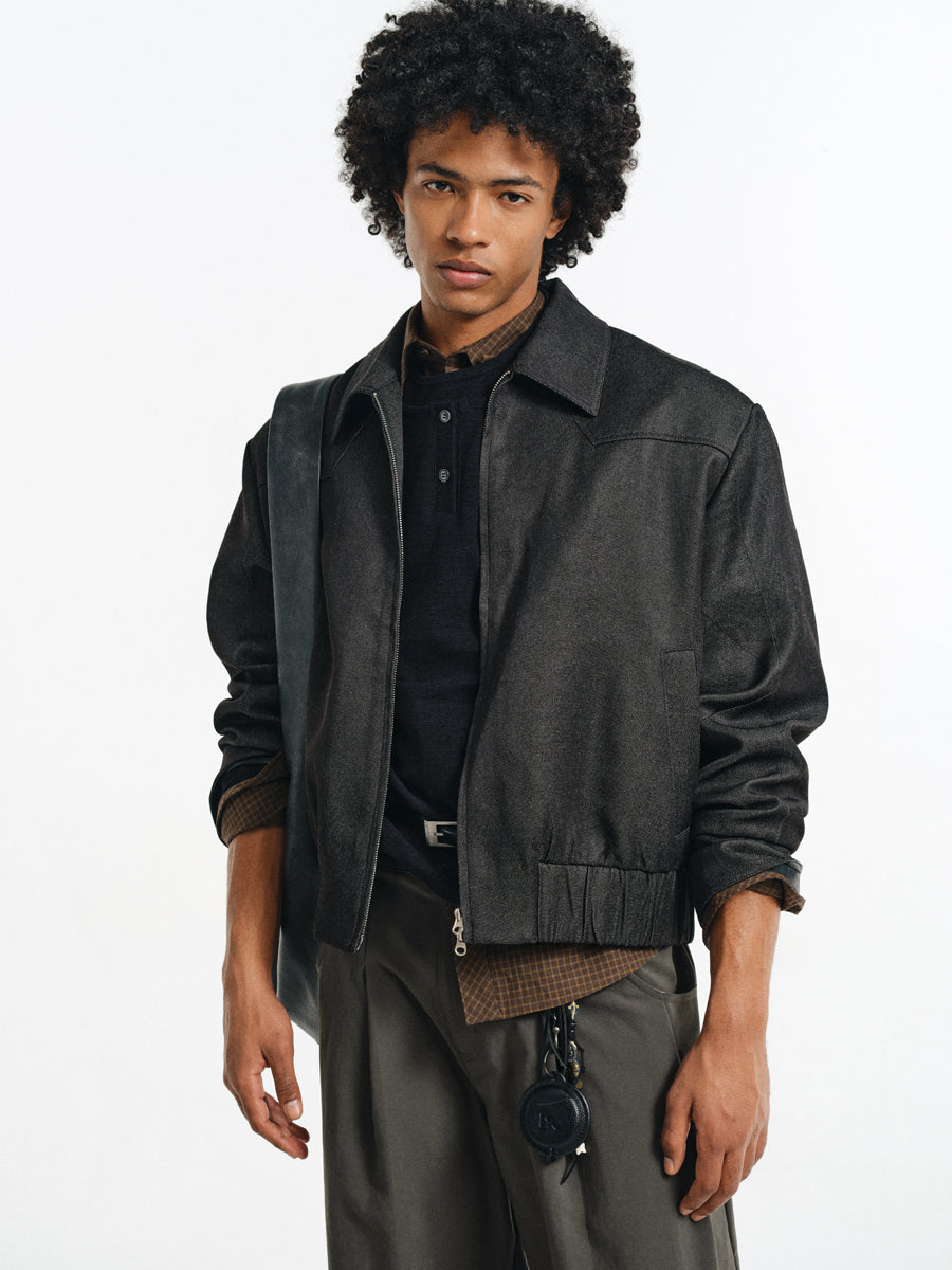 Short Padded Shoulder Jacket