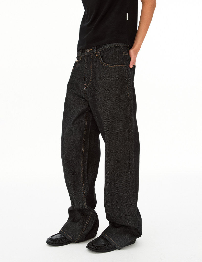 Premium Straight-Leg Raw Denim Pants