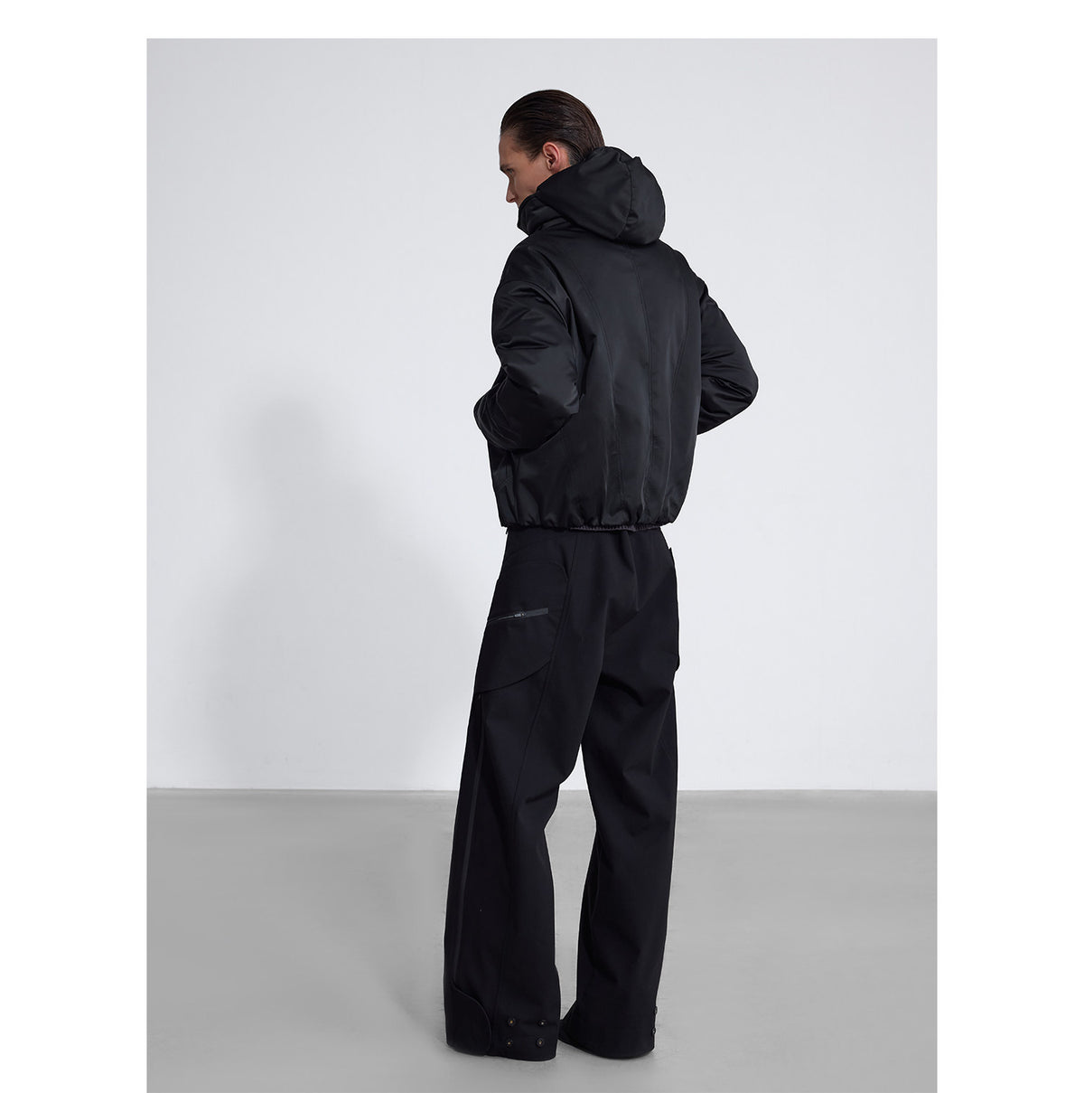 Quilted Stitch Short-Length Wide Jacket
