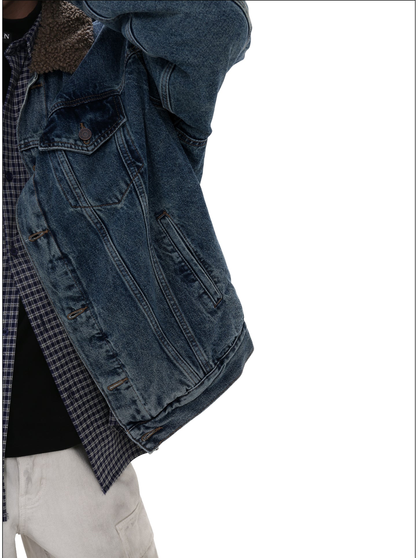 Damaged Thick Denim Jacket