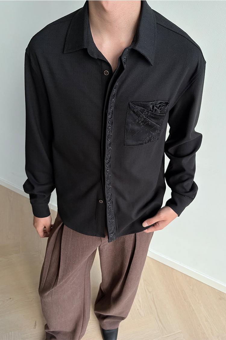 Embroidered Pocket Casual Shirt