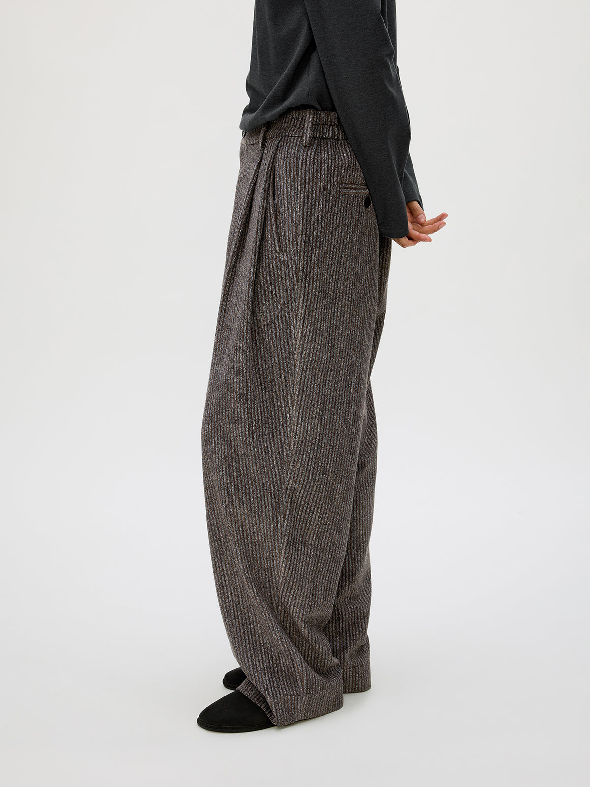 Loose Double-Pleated Casual Pants