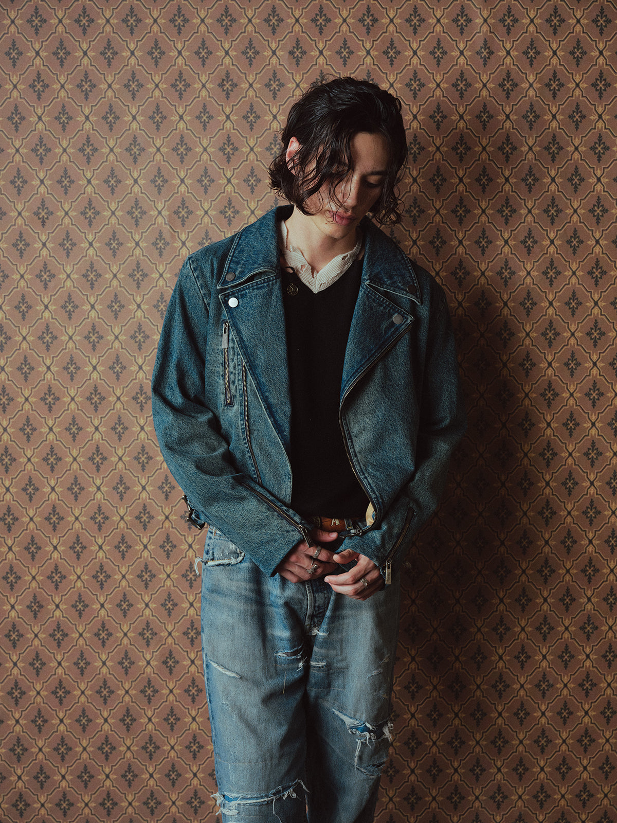 Denim Motorcycle Jacket