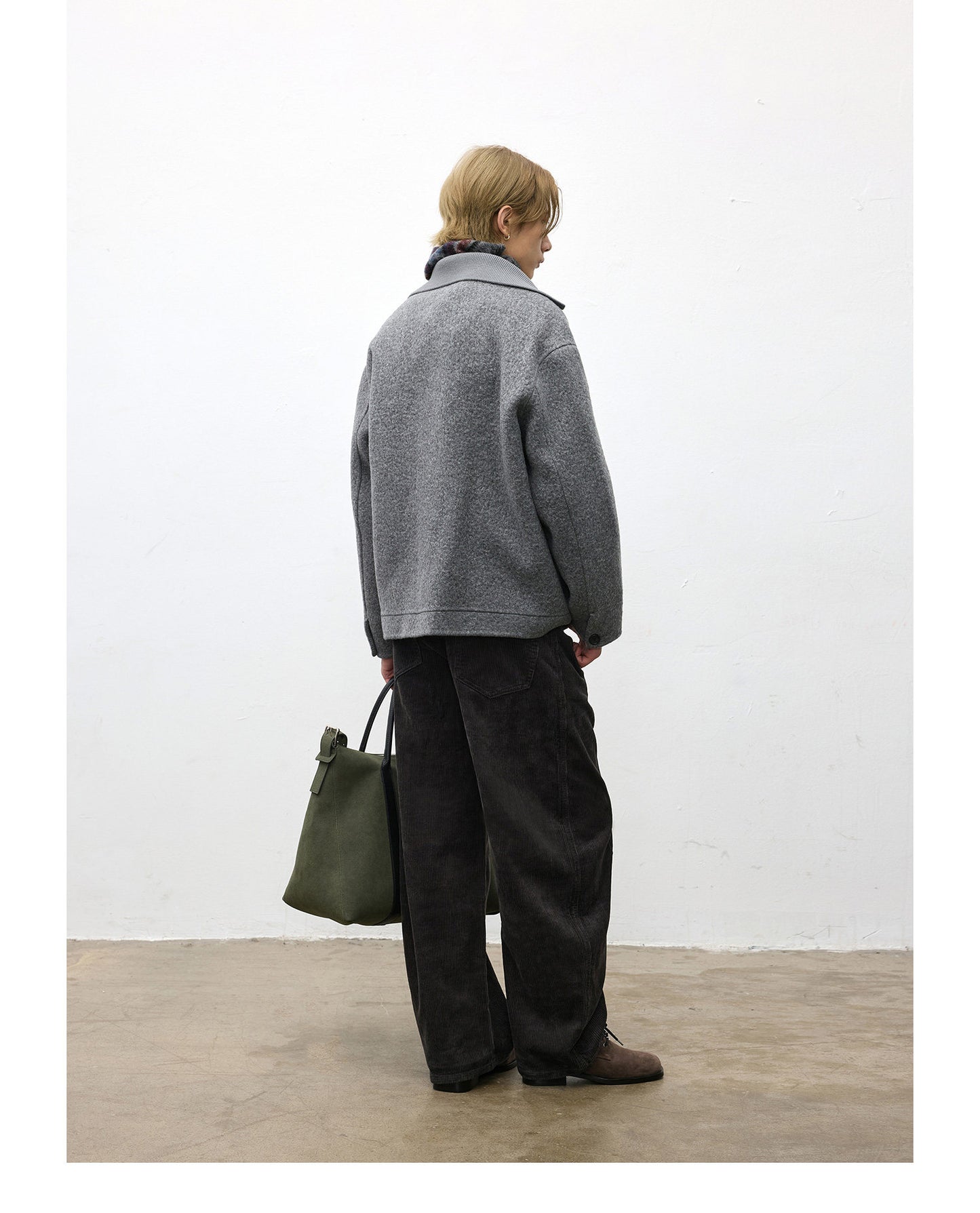 Simple Knit Collar Jacket