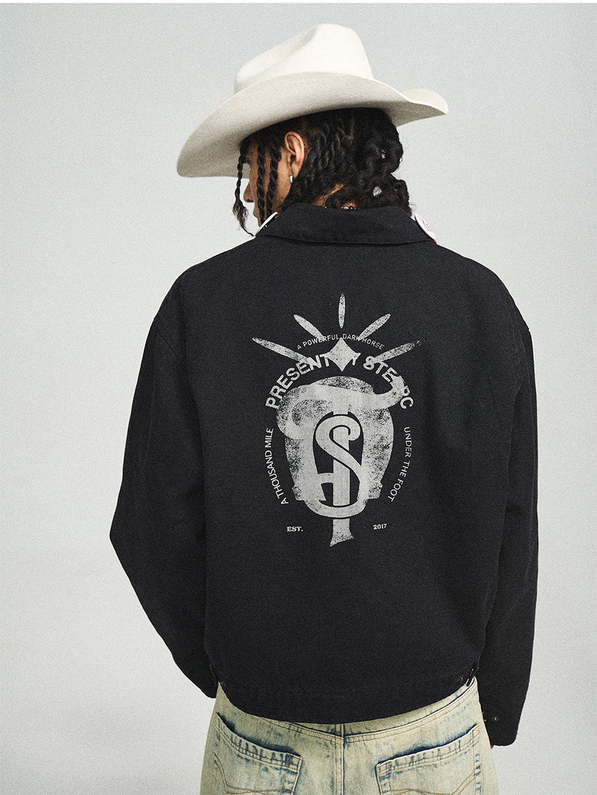 Vintage lapel washed jacket