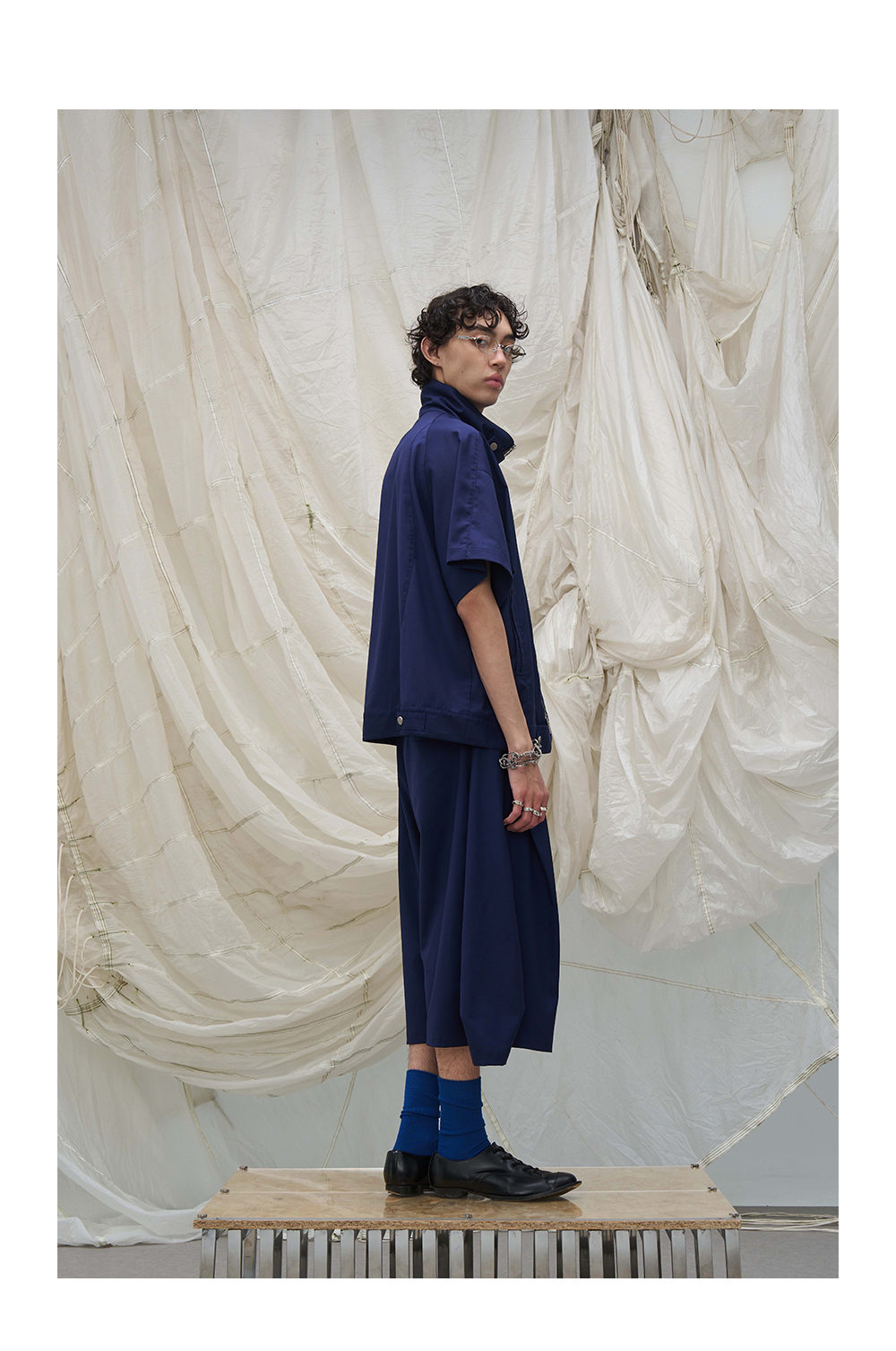 Draped cropped pants