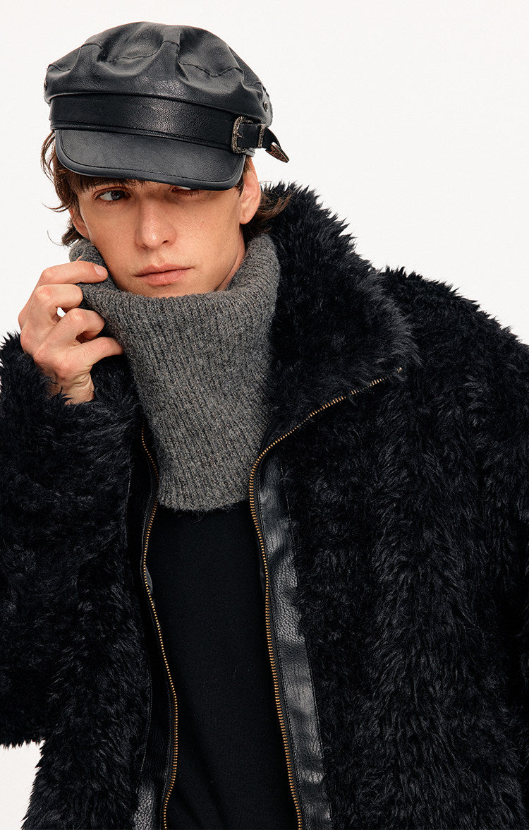 Patchwork Unisex Faux Fur Jacket