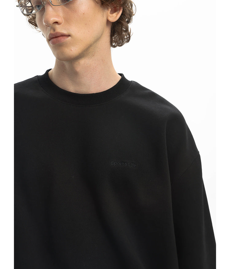 Embroidered Round Neck Sweatshirt