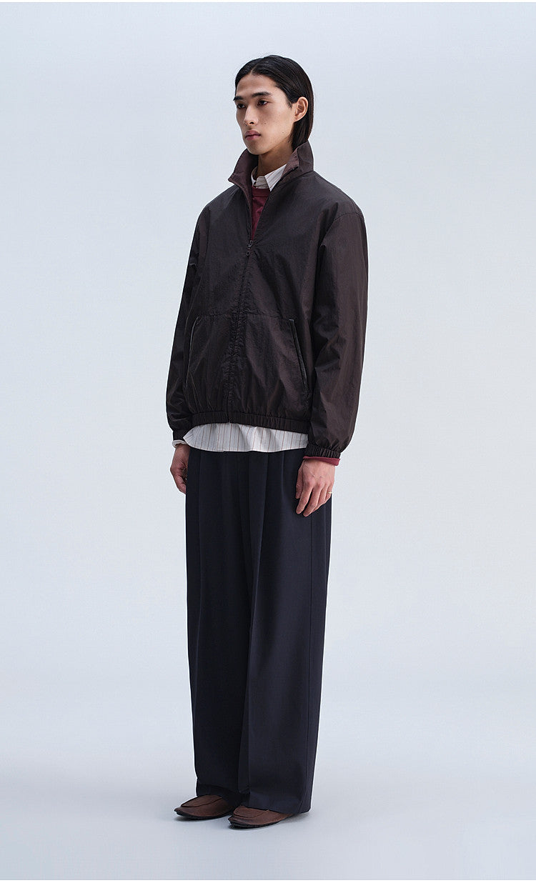 Casual Short Jacket with Stand-Up Collar
