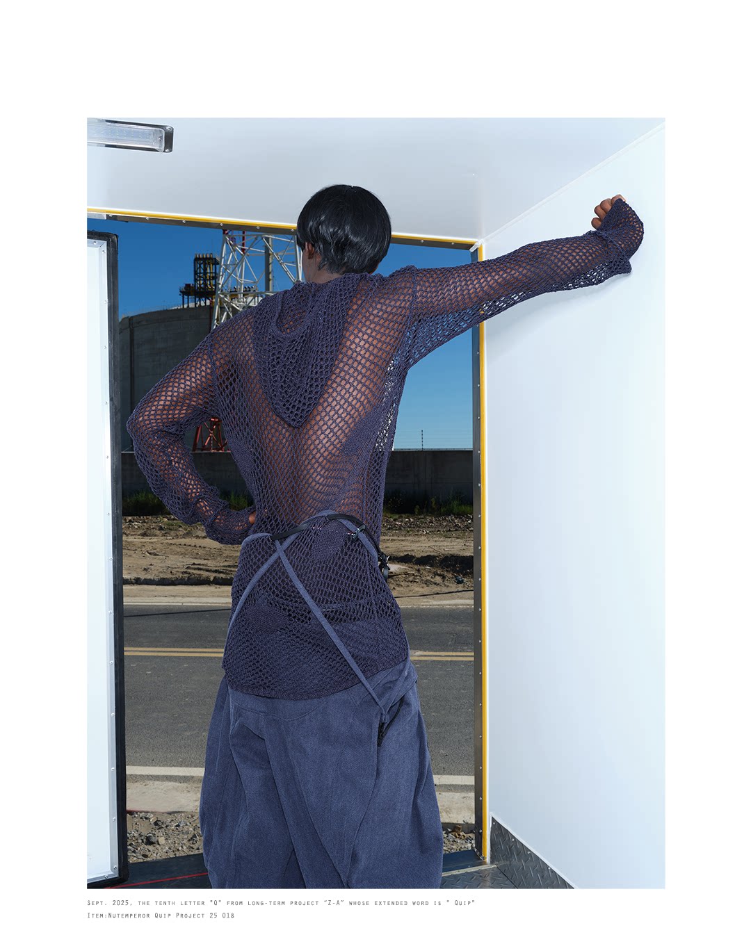 Mesh Graphic Jacquard Knit