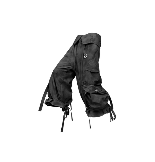 Cargo Pants with Waist Ripple Pockets