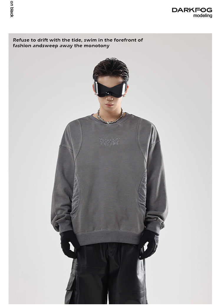 Washed Round Neck Sweatshirt