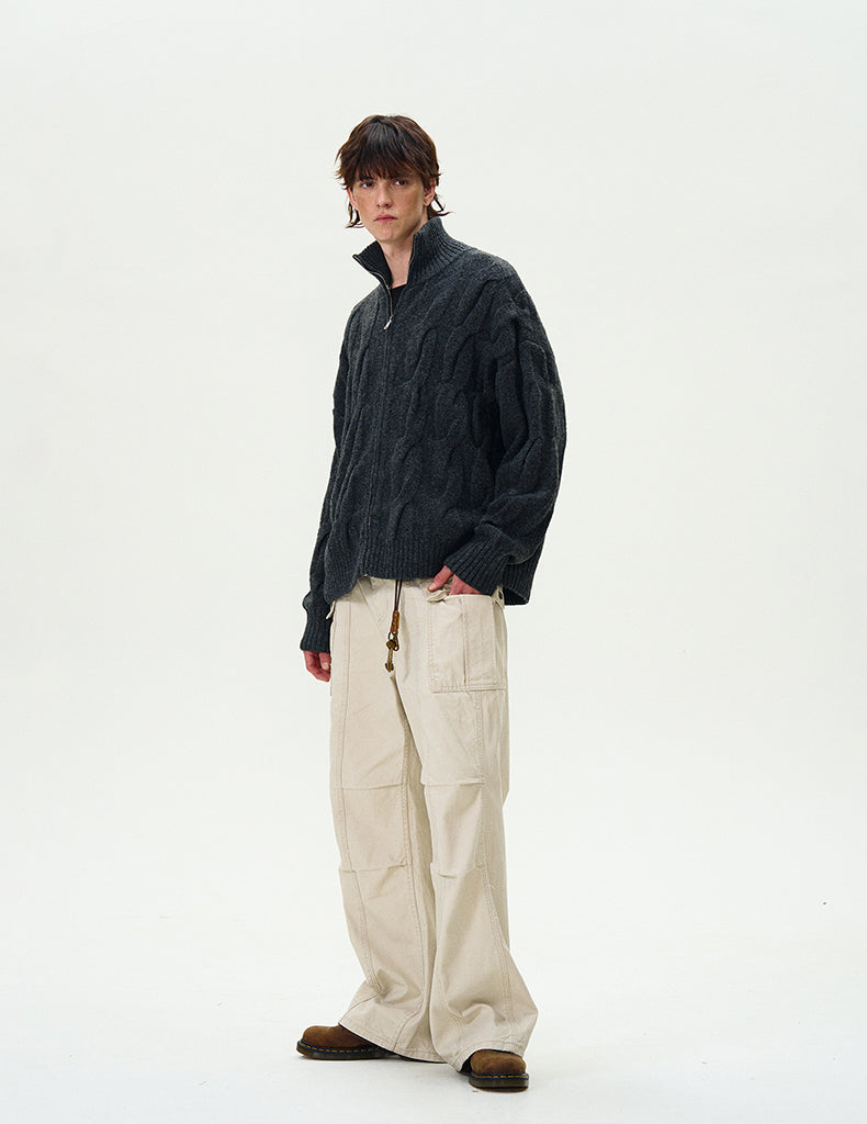 Half turtleneck cardigan