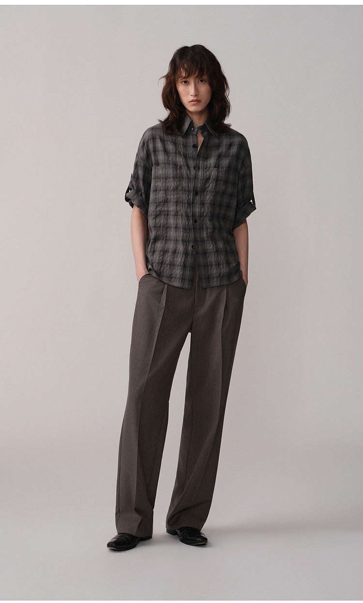 Checkered Shirt with Double Patch Pockets