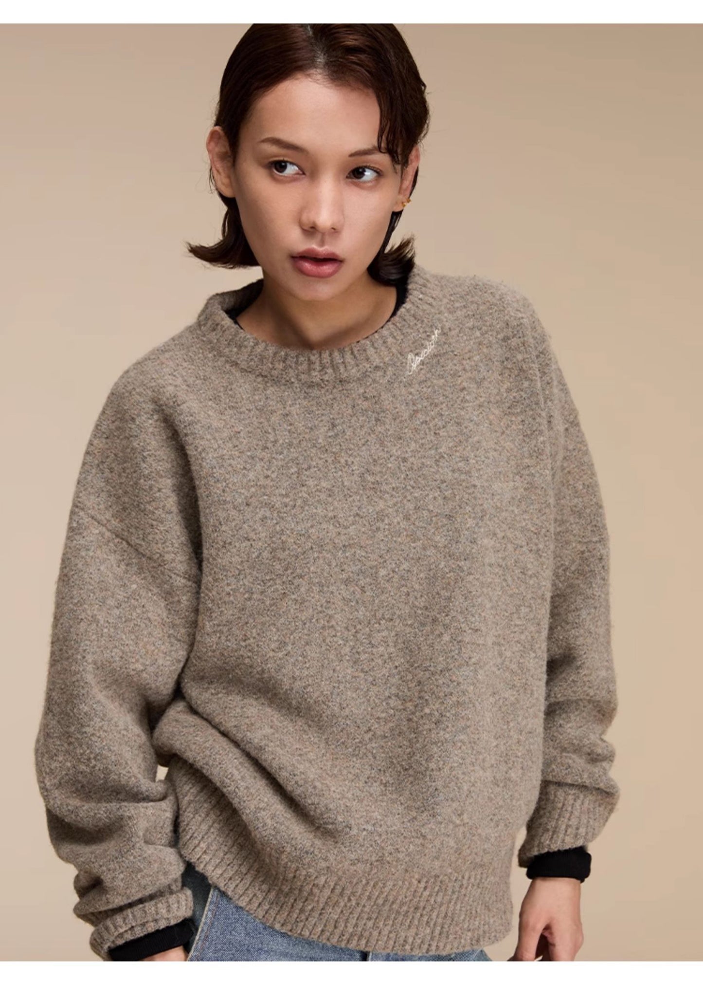 Round Neck Pullover Casual Knitwear