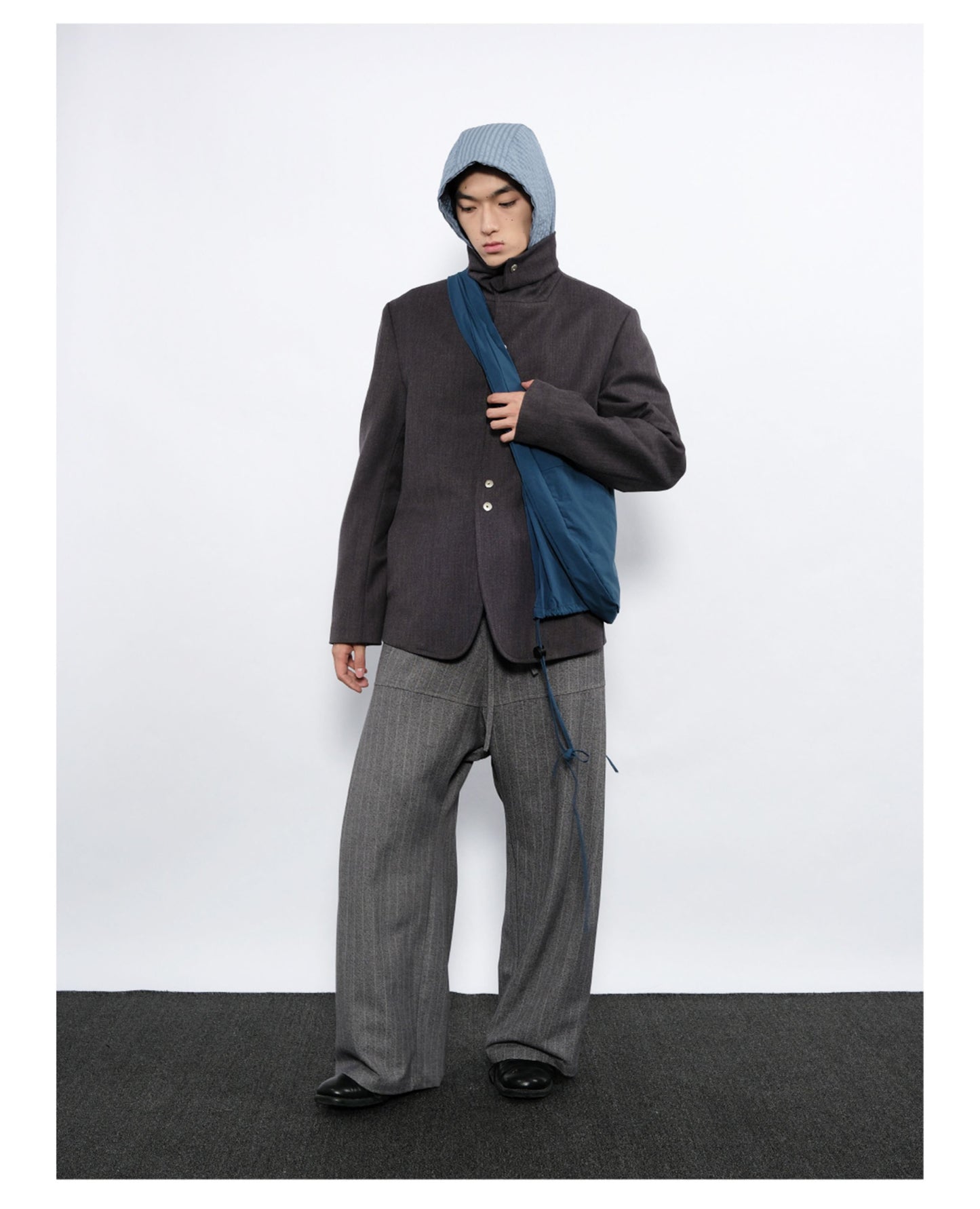 Wide-Stripe Casual Pants