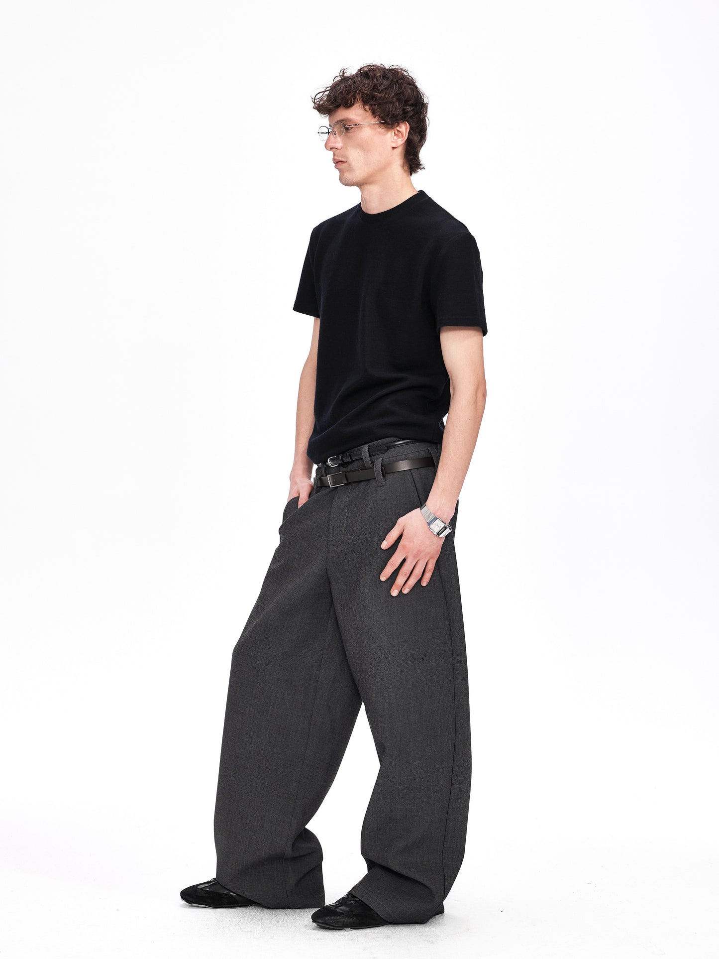 Tapered-Silhouette Casual Pants
