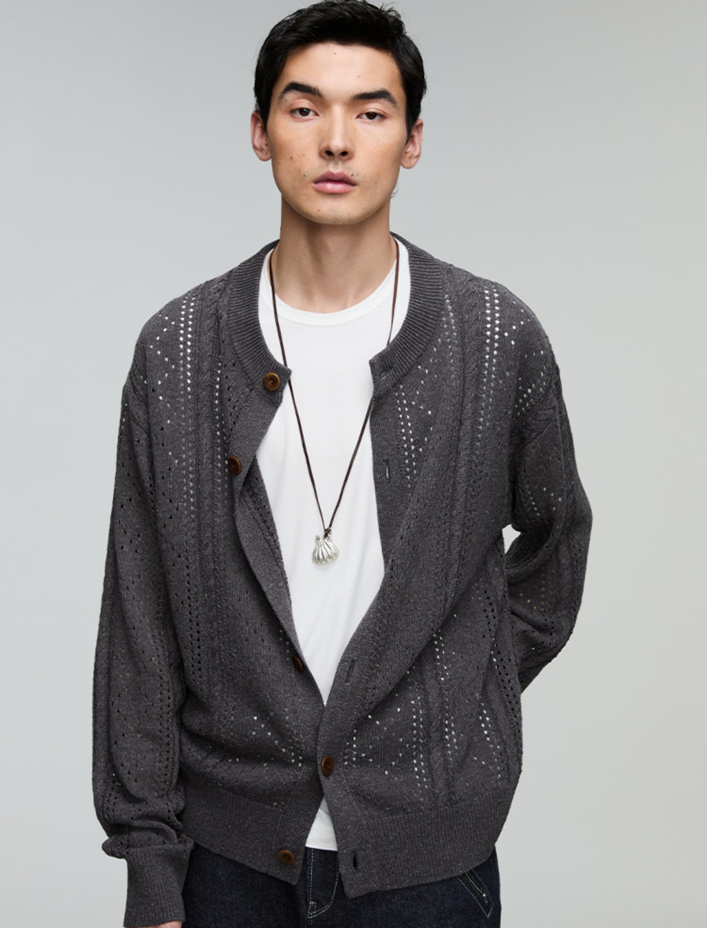 Round Neck Cardigan