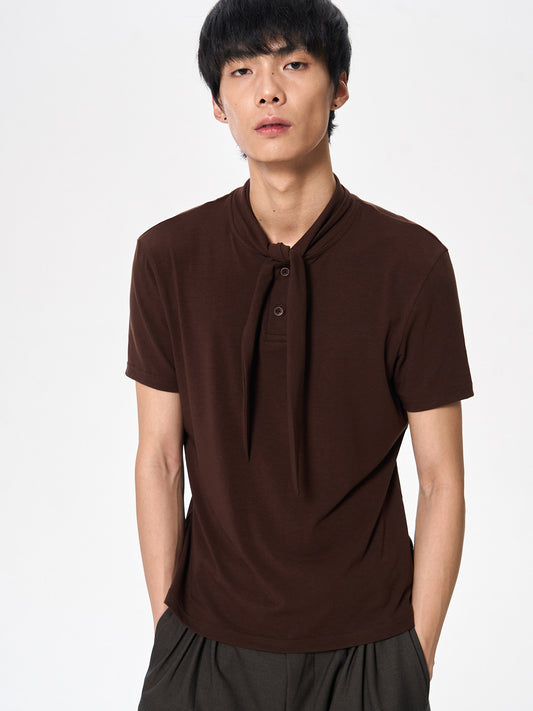 T-shirt with Holiday Scarf