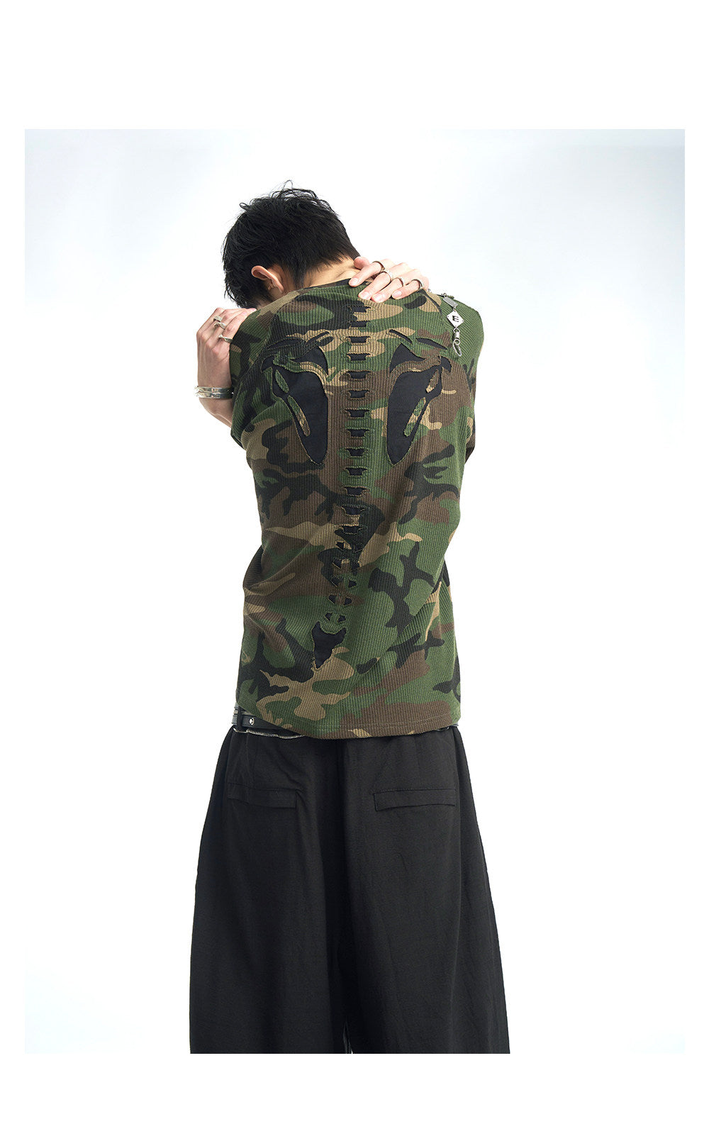Removable Hooded Camouflage T-Shirt