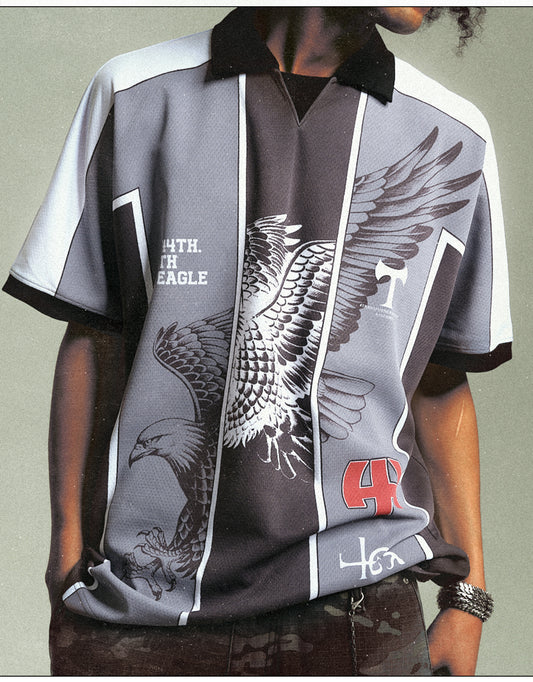 Contrast Color Jersey T-Shirt