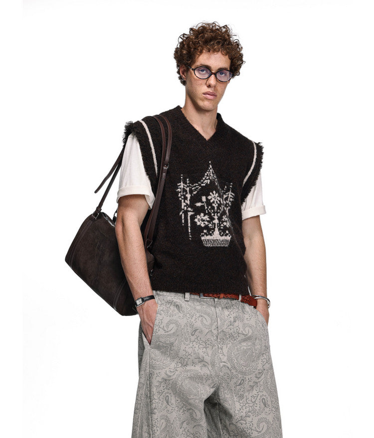 Jacquard Tassel Vest