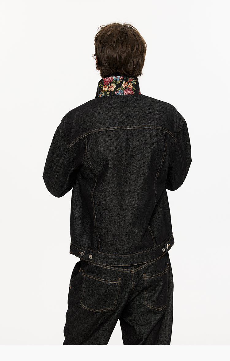 Wash-processed denim jacket