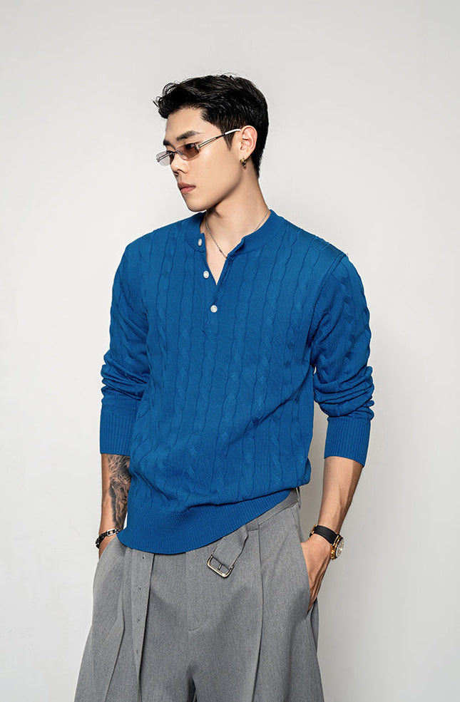 Cable-knit shirt