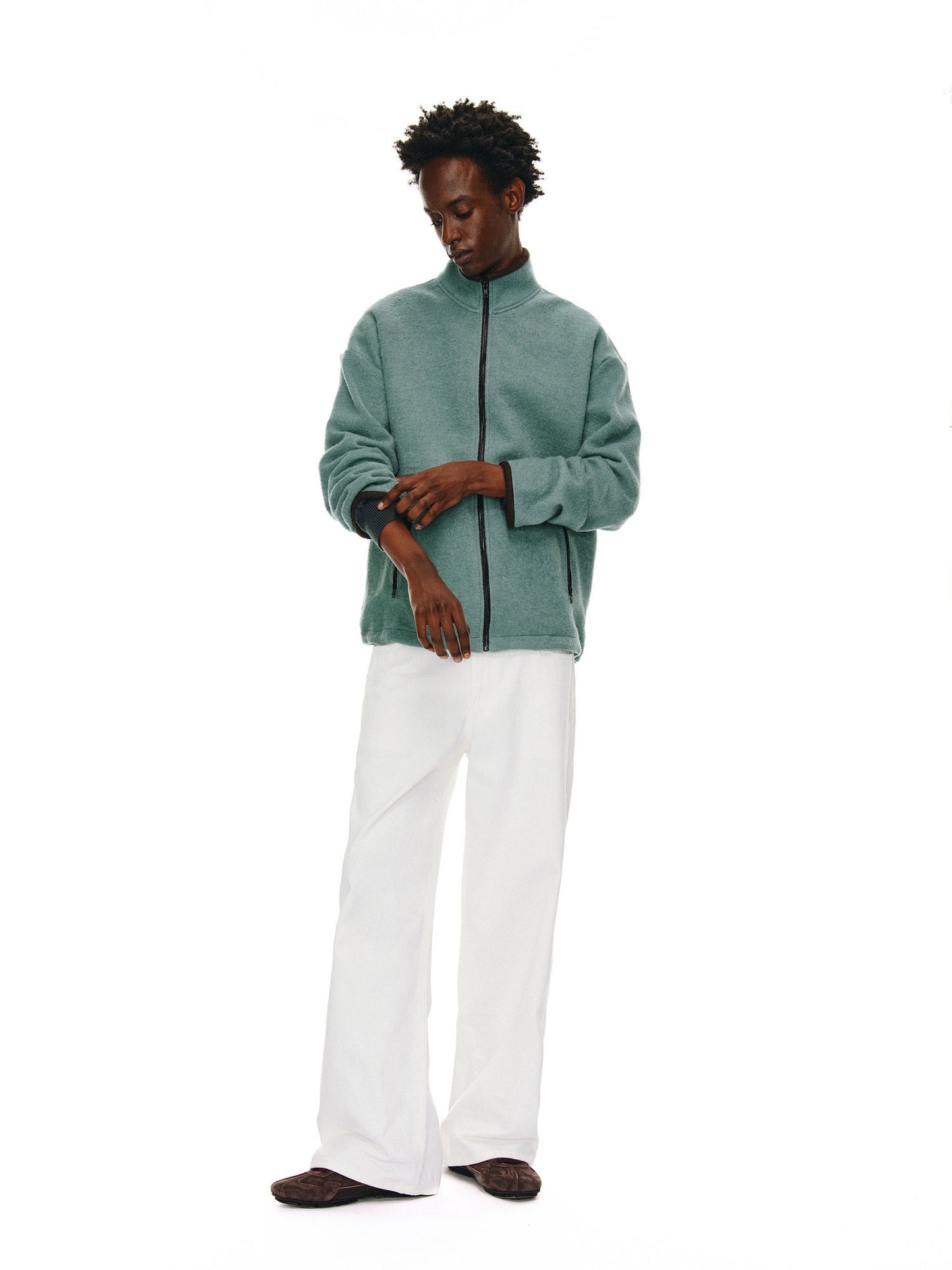 Unisex Wool Zipper Jacket