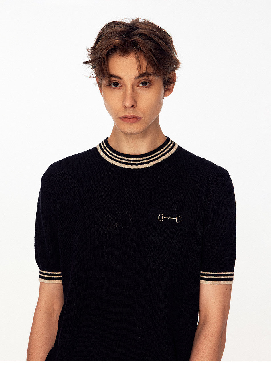Classic Crew-Neck Knit Shirt