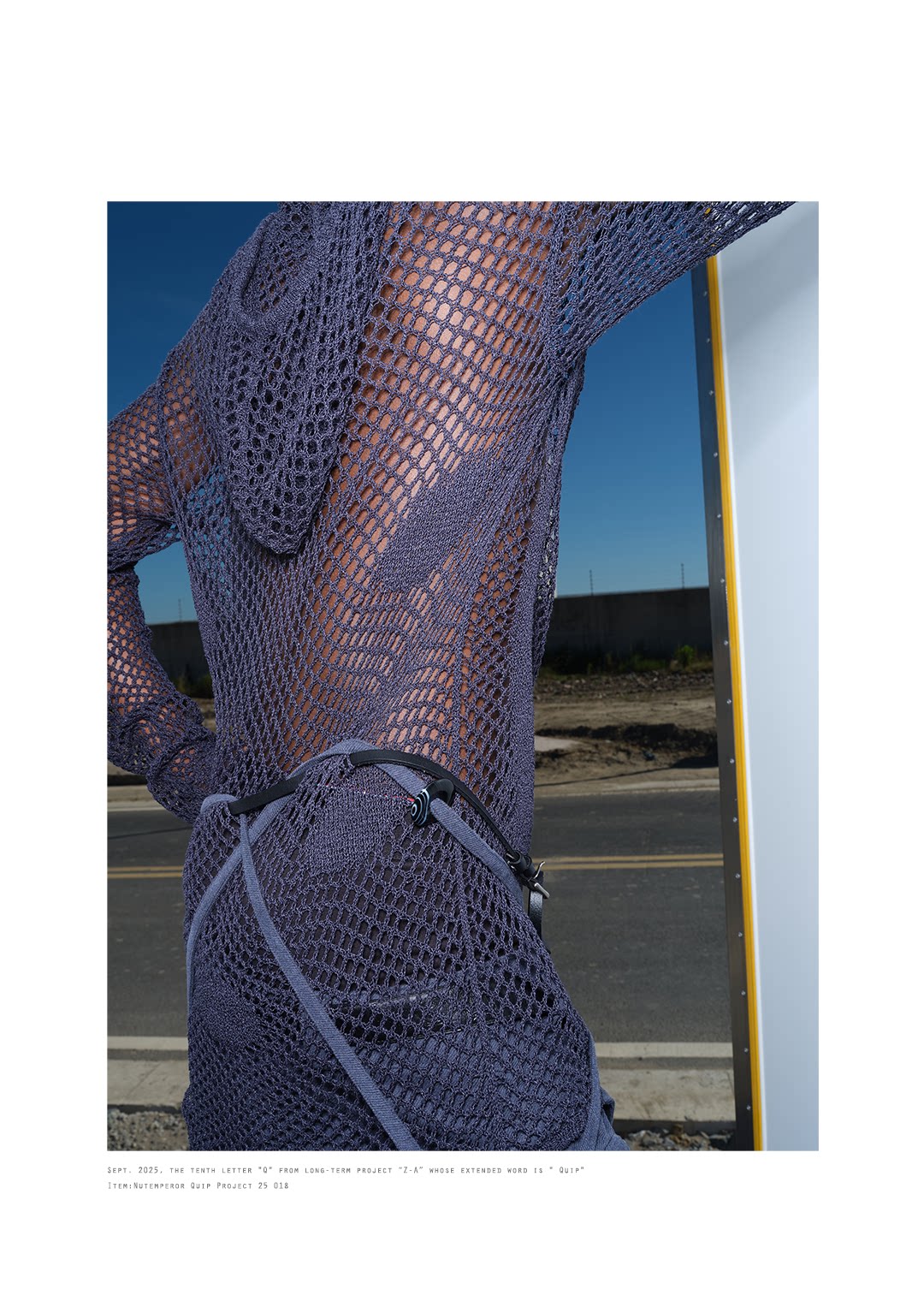 Mesh Graphic Jacquard Knit