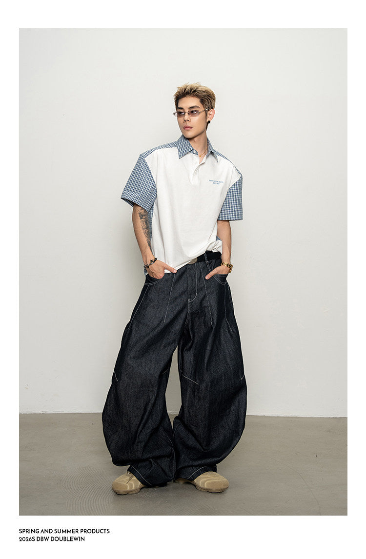 Drop-Shoulder Polo Shirt