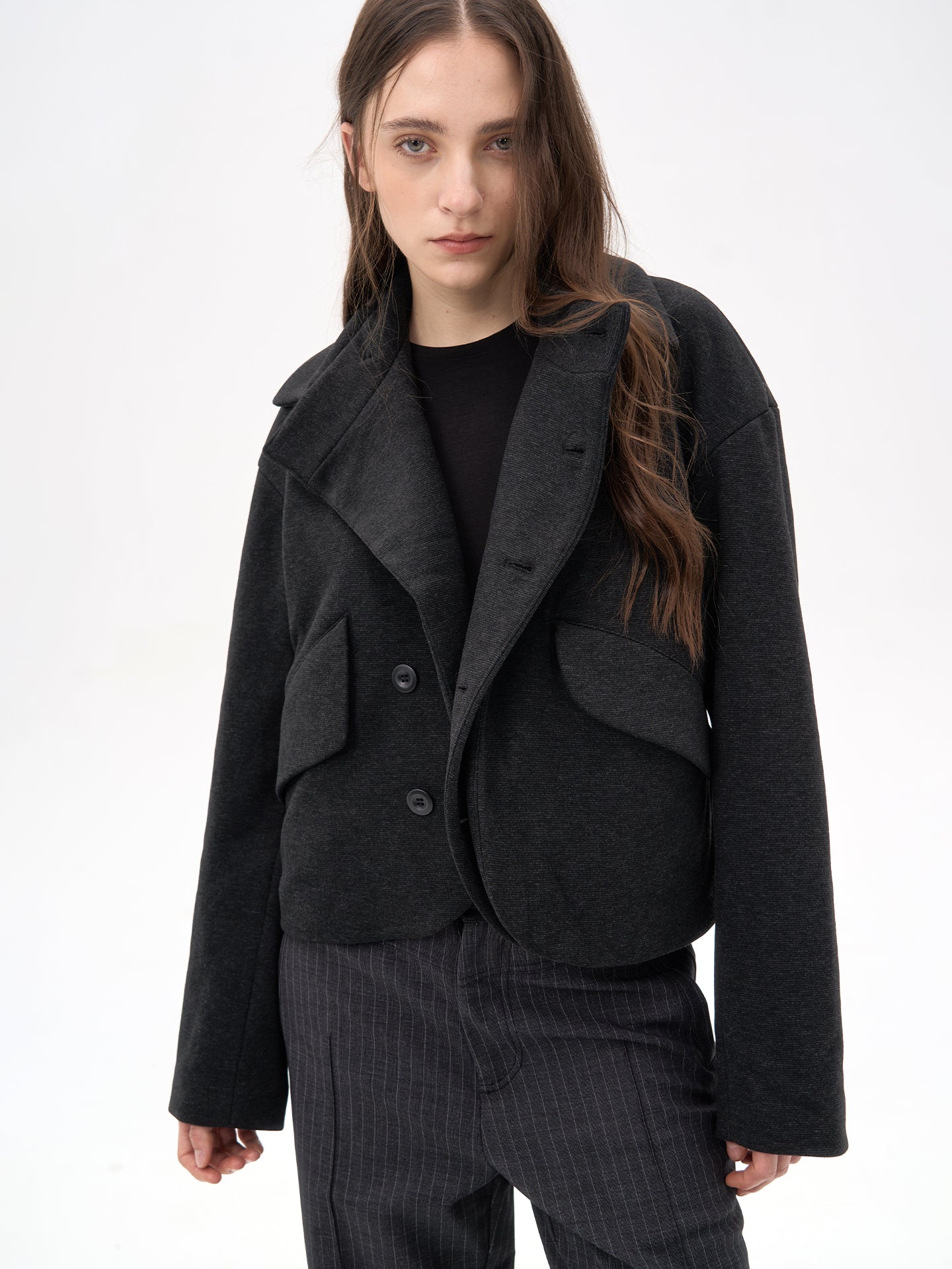 Stand Collar Cocoon Jacket