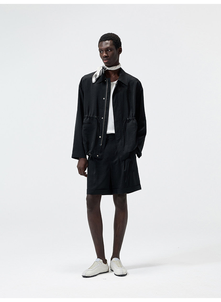 Casual Pants with a Partial Elastic Waistband